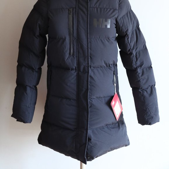 NWT HELLY HANSEN Black ADORE Puffy Parka Jacket XS - Picture 5 of 7